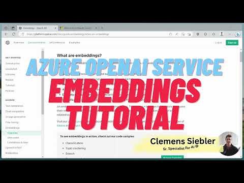Azure OpenAI Service - Embeddings Tutorial