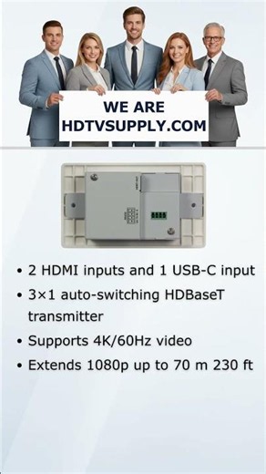 Atlona HT-DSCV2-70-TX-UK 4K UHD In-Wall Transmitter with USB Host & CEC Triggering
