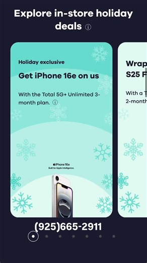 Total Wireless Authorized Retailer - 2931 Harbor St Pittsburg on Instagram: "🎄 Explore In-Store Holiday Deals at Total Wireless 🎄 🔥 Holiday Specials Available NOW 🔥 📱 iPhone 16e — ON US With Total 5G+ Unlimited 3-Month Plan 📱 Samsung Galaxy S25 FE — $99.99 With Total 5G or 5G+ Unlimited 2-Month Plan 📱 Motorola razr — $99.99 With Total 5G or 5G+ Unlimited 2-Month Plan 🍎 iPhone 14 — Just $49.99 With Total 5G or 5G+ Unlimited Plan 📦 TCL Phone + Tablet Bundle — $99.99 Includes 1 year of ser