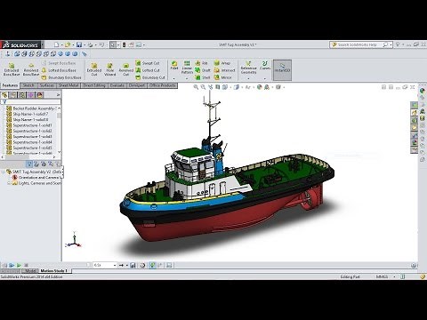 Ship 3D view in SolidWorks