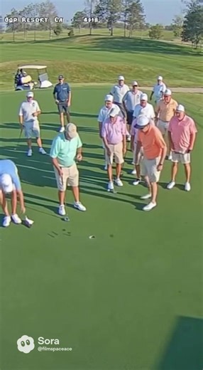 Guys I don’t think it’s suppose to be this many guys on the green what is this a game of putt putt? | James Johnson