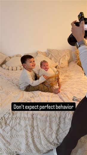 Shani Bar Bay Area Newborn & Maternity studio Photographer on Instagram: "Big siblings are still little too. They just had their whole world change. New baby. New attention. New routine. So no… we don’t expect them to sit still. We don’t expect big smiles. And we definitely don’t expect them to “perform.” We guide. We adjust. We move at their pace. Sometimes the shy hug… The silly face… Or even the “I don’t want to” moment becomes the most beautiful photo. If you’re nervous about how your toddle