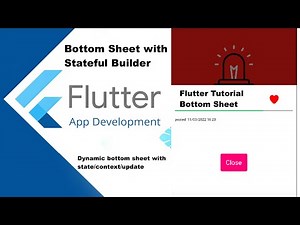 Flutter show Modal Bottom Sheet | Stateful Builder | Dynamic bottom sheet with state/context/update
