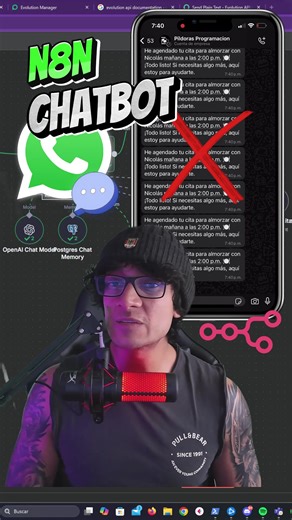 Te enseño como hacer la animación de escritura en evolution API y N8N, todo para darle realismo a tu agente virtual. #n8n #chatbot #evolutionapi #programacion #pythoncode
