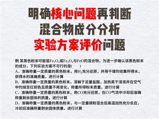 第28期 混合物成分分析实验方案评价
