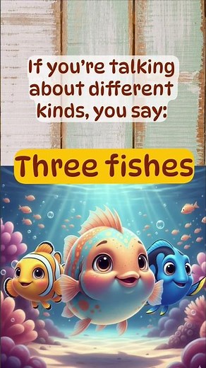 Fish vs Fishes🐟: The Grammar Secret Nobody Told You!|Singular vs Plural #englishgrammar #shorts