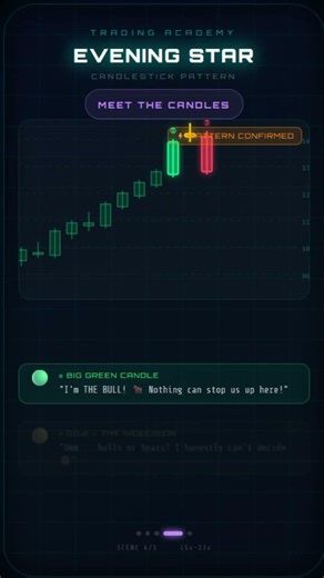 Evening Star Pattern = Price Is About to DROP 📉 Here's Why