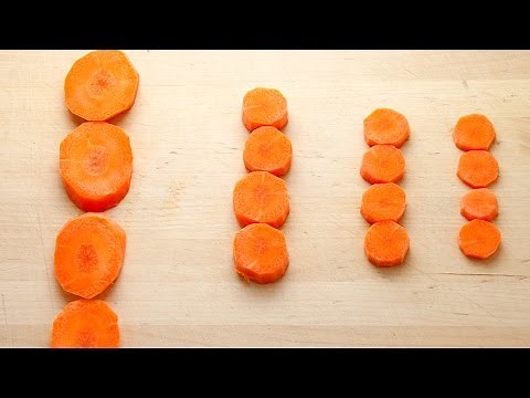 How to Cut Vegetable Rondelles - How to Cut Diagonal Slices