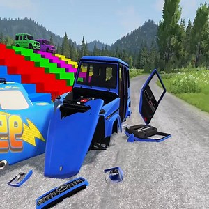 613K views · 7.1K reactions | Flatbed Trailer Cars Transportation with Truck - Car vs Speed Bump #003 #BeamNG.Drive | Mr.Heang Gaming | Facebook