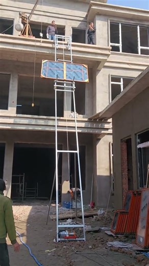 Photovoltaic Panel Wire Rope Lift 25M Construction Elevator Ladder Hoists Electric Steel Solar Glass