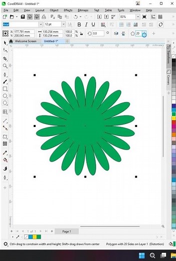 Coreldraw 2025 | Use Distort and Polygon Tool For More Tips