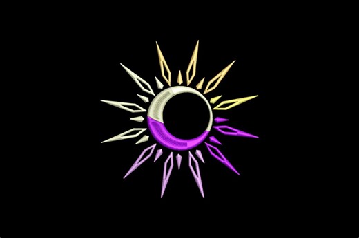Celestial Sun Moon Machine Embroidery Design, Mystical Crescent Moon Pattern, Instant Download - Etsy