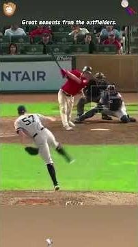 Highlights of a baseball outfielder catching the ball baseball fyp MLB