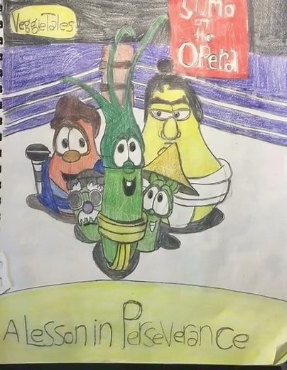 My VeggieTales Sumó of the Opera drawing