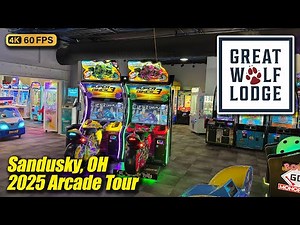 Northern Lights Arcade @ Great Wolf Lodge arcade tour (Sandusky OH), new April 2025 full 4K walkthru