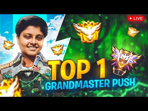 NEW BR SEASON 50 TOP 1 GRANDMASTER PUSH LIVE | MSM RAFI #freefire#freefirelive#livestreaming