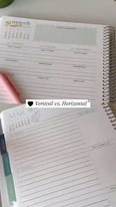 1.1K views · 12 reactions | Vertical vs Horizontal: Which layout fits your life best?  Vertical: Perfect for list lovers! Quickly jot down your to-do’s. Visualize and prioritize your day at a glance. 冀 Horizontal: Ideal for time-blockers! Add as many details as you want, or even incorporate journaling into your planner. #PlumPaper #CustomizedPlanner #OrganizationGoals #PlanWithPlum #PlannerCommunity #CustomizablePlanners | Plum Paper | Facebook