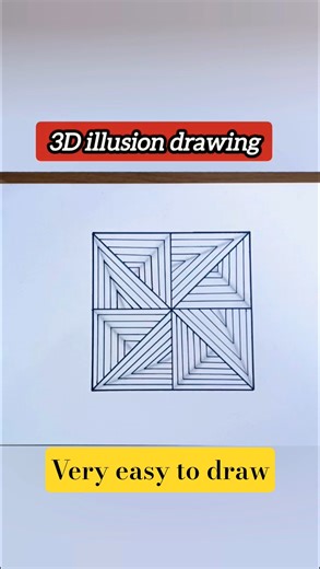 Amazing 3D Illusion Drawing ✨ | 3D art | Geometric Pattern Drawing #3dart #illusionart #geometricart