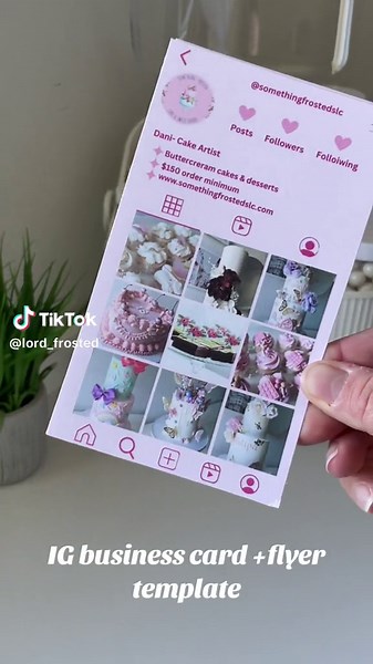 Follow our🔗 for the template and other platforms were on 🫶🏻💖 #businessowner #bakerylife #businesscards #digitalmarketing #cakeartist #homebakerybusiness