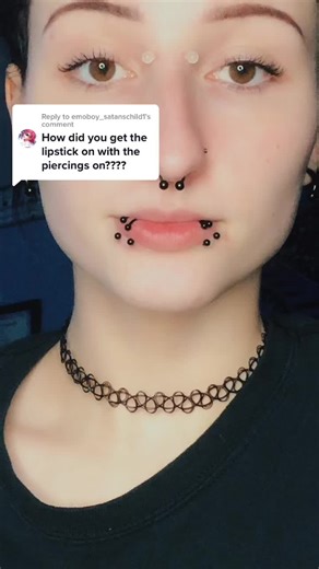 How to Put on Lipstick with Lip Piercings