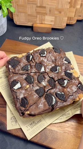 Fudgy Oreo Brookies 🤎🍪 Das beste Brownie-Cookie-Dessert!