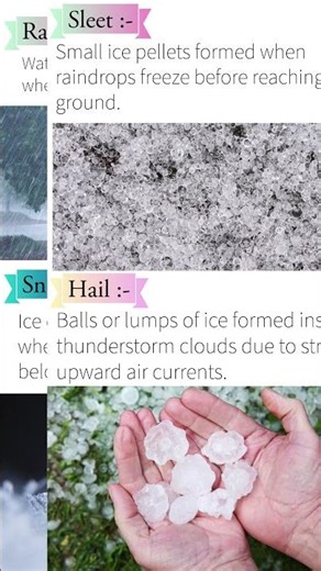 Rain, Snow, Sleet, Hail 🌨️ | Types of Precipitation Diagram