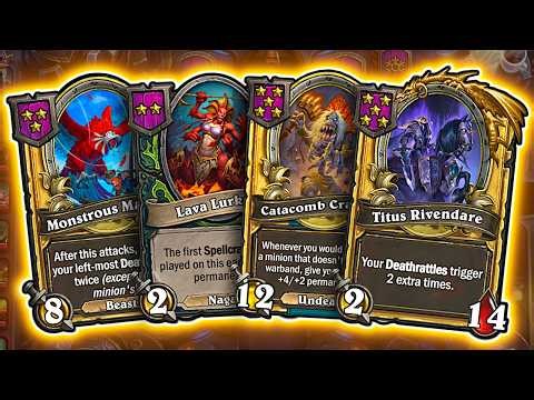 13 Deathrattles in ONE Minion? Crazy Overflow Strategy! | Hearthstone Battlegrounds