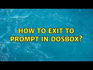 How to exit to prompt in DOSBox?