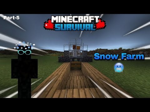 I Built a Snow Farm in Minecraft PE | Survival Part 5