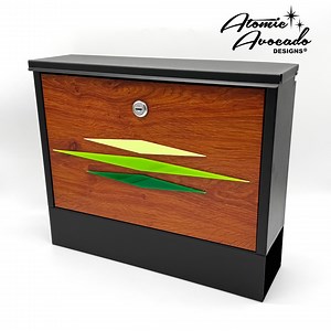 Mid Century Modern "frequency" Mailbox | Locking Wall-mounted Steel Mail Box | Retro Diamonds - Etsy