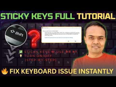 Fix Sticky Keys On Keyboard | Do You Want To Turn On Sticky Keys Windows 10 | Sticky Laptop Keys Fix