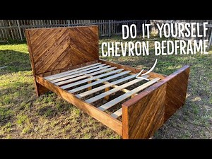 How To Build A Bed // DIY Chevron Bedframe