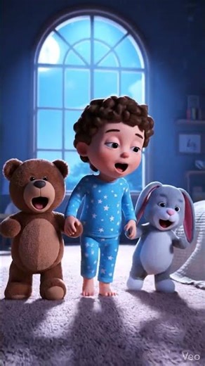 Bedtime Yawn Parade 😴🌙 | Sleep Song for Kids | Calm Night Routine #shorts