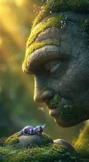 “Tiny Dragon Annoys a Sleeping Stone Golem… Instantly Regrets It!”