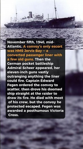 An Old Liner Charged A German Battleship Alone #short #history #ww2