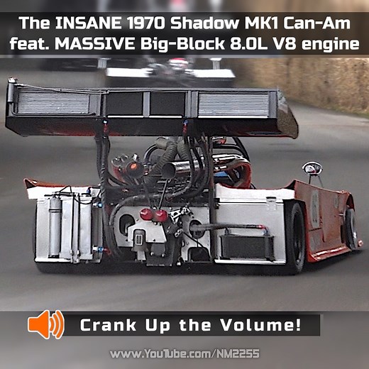 The AVS Shadow, also known as the Shadow MK1, is a prototype race car designed, developed and built by Shadow Racing Cars to Group 7 racing specifications, specifically to compete in the Can-Am racing series, in 1970. These beasts are powered by a naturally aspirated, Chevrolet big-block engine developing more than 700 horsepower! | NM2255