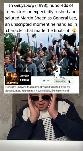 🍿 In Gettysburg (1993), Reenactors Saluted Martin Sheen Unscripted