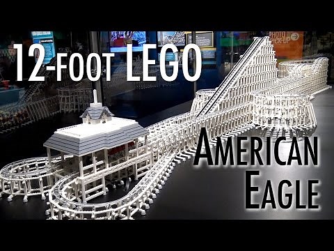 Huge LEGO Six Flags American Eagle Roller Coaster | Museum of Science and Industry