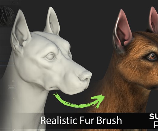 ArtStation - Fur Brush for Substance Painter | Brushes