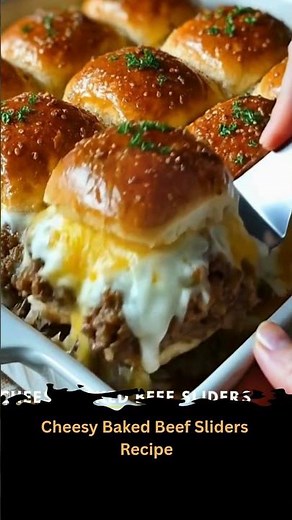 Cheesy Baked Beef Sliders