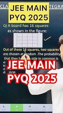Q) A board has 16 squares as shown in the figure:Out of these 16 squares, two squares are chosen at