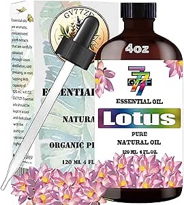 Lotus Essential Oil (4 oz/120 ml) - Fragrance Oils for Aroma, diffusers, humidifiers, Home fragrances, DIY Care, Soap Making, Candle, Yoga, Gifts