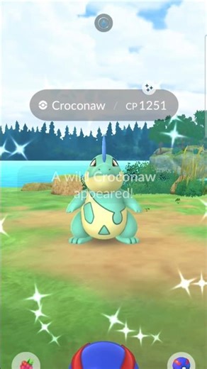 ✨️SHINY CROCONAW SPARKS✨️#pokemongo #shiny #shinypokemon #shorts #nintendo