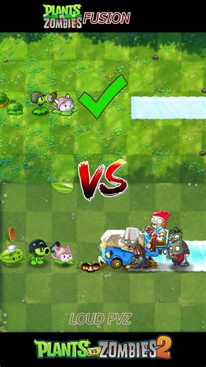 PVZ FUSION VS PVZ 2 - Plant Team Vs Zombie Team - p11 - Who's the stronger ? #gameplayvideo #shorts