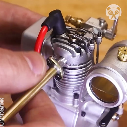 100K views · 352 reactions | Assembling a tiny vintage 4-stroke engine Partner: AJ | Bored Panda Art | Facebook