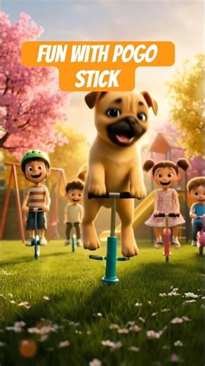 Dog + Pogo Stick = Cuteness! 🐶 #shorts