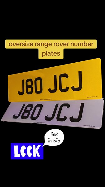 Oversize Range Rover Number Plates for Luxury Cars