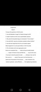 Assignment - Class XAnswer the questions in 50-60 words:    ... | Filo