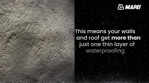 Waterproofing your walls and roofs is not complete unless you've covered every inch. Mapeplast Super ensures this by forming a water-resistant matrix throughout the entire structure. Discover more about its benefits at mapei.com #mapeiindia #mapei #waterproffing | Mapei India