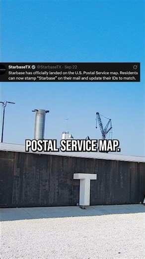STARBASE Lands on the POSTAL Map! 🚀📨📬 #spacex #elonmusk #nowyouknow